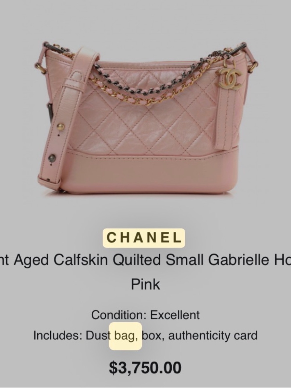 Chanel Gabrielle Hobo Rose Bag - Picture 3 of 15